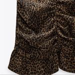 ZARA  animal print ruched corduroy mini skirt small Photo 8