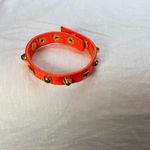 Bracelet Bright Neon Orange‎ Patent Leather and Studs Orange Photo 3