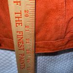 Denim & Co 🧡  Button Front Washable Suede Leather Jean Jacket Size XS Orange Photo 4