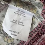 Anthropologie Fig & Flower Floral Top Medium Boho Artsy Red Colorful Peasant Photo 3