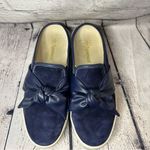 Spenco Barbados Orthotic Bow Suede Mules in Navy Blue Size 8 Photo 5