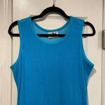 NWOT Metropolitan Size L Bright Blue Terry Cloth Tank Sun Dress Coverup Pockets Size L Photo 1