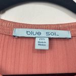 Blue‎ Sol Rose Gold Ribbed Cap Sleeve Blouse Size Medium Pink Photo 1