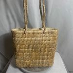 Nine West Straw Woven Tote Bag Floral Raffia Beach Summer Boho Handbag Photo 2