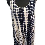 Plus Size Tye Dye 2X Swim Suit Cover Navy Blue White Photo 0