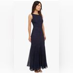 Sangria Navy Blue Lace Mermaid Godet Hem Maxi Dress Formal Gown by Photo 12