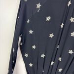Rails Jasmine Mini Dress Small Black Rivet Star Lightweight Smocked Boho Chic Photo 3