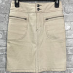 prAna  Cream Broadway Skirt with Zipper Details Photo 0