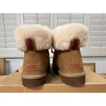 UGG  Classic Mini Alpine Shearling Lined Boots Chestnut Suede Sz 5 NIB Kids 3/3.5 Photo 8