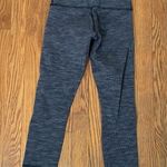 Lululemon Wunder Under Crop II Diamond Jacquard Space Dye Black Slate size 2 Photo 1