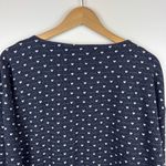 Talbots T by Heart Print Long Sleeve Lace Up Sides Sweatshirt Sz L Casual Comfy Photo 4