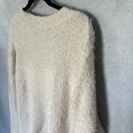 Anthropologie Anthro Sleeping on Snow Fuzzy V-Neck Sweater Size M Cream Oversized Wool Blend Photo 6