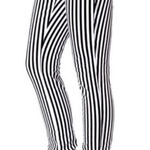 Tripp NYC 005 Daang Goodman  black white striped skinny denim jean size 25 Photo 0