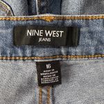 Nine West SZ 16 Chrystie Jeans Capris Stretch Hi-Rise Pockets Slits Zip-Fly Blue Photo 7