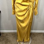 L'Academie The Gigi Maxi Dress in Mustard Yellow Photo 5