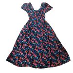 Vtg 1990's Shelly Michaels Size 13/14 Floral Button Front Dress Short Sleeve Size M Photo 6