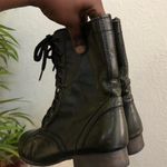 Steve Madden Green Troopa Military Style Combat Biker genuine leather lace-up boots Ankle Booties Grunge Goth Punk Rock Women 7M Photo 1