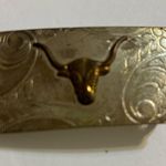 Vintage Texas Longhorn Nickel Silver Plated Women’s Belt Buckle Photo 3
