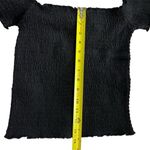 Hollister Edgy Smocked Cropped Off Shoulder Shirt Medium Grunge Minimalist Rock Photo 3