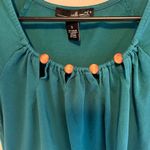 Willi Smith Teal Short Sleeve Women's Top Photo 1