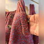 American Eagle Sweater short button cardigan jacket dusty rose and blue color MD Photo 4