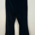 Aerie Black Seamed Ribbed Flare Leg Elastic Waist Pants Size Medium Short Photo 0