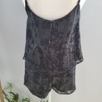 BCBGeneration Black Spaghetti Strap Tiered Shimmer Romper S Photo 5