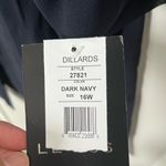 LE BOS Women’s georgette pantsuit with beaded neck style 27821 DARK NAVY 16W Photo 10