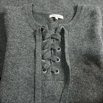 Madewell gray lace up merino wool sweater dress Medium Photo 8