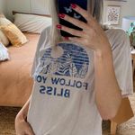 Caution to the Wind Tan Graphic Cropped Tee Photo 1