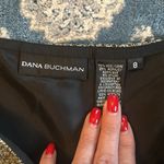 Dana Buchman  lined midi skirt amazing detaill ribbon and bead decoration size 8 Photo 4