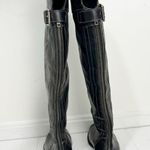 Hinge Over the Knee Leather tall boots In Black Size 7.5 Equestrian Bohemian Photo 5