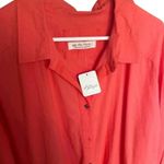 We The Free Free People Freya poplin tunic size L in coral bright relaxed fit . Photo 6