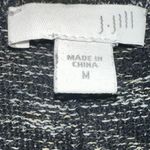 J. Jill V Neck Heathered Knit Short Sleeve Silk Blend Sweater Dress Black Size L Photo 3