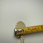 Gerry’s Tennis Racket & Ball Brooch Pin Signed Vintage Gold Tone Dual Pendant Photo 1