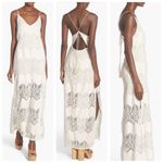 ASTR The Label Cotton & Bohemian Tassel Tie Lace Maxi Dress, Off-White sz. XS Photo 12