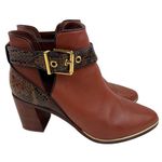 Ted Baker * London Nissie Split Shaft Ankle Boots Womens 38 Brown Leather Luxury Photo 4