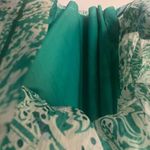 ICE Vintage Knee Length Tee Dress Green Blue White Paisley Type Pattern Size 6 Photo 5