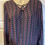 Izzy & Lola  Womens Romper Lined Brown Bird Pattern Elastic Waist Jumpsuit small Photo 3