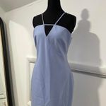 Likely Baby blue midi dress with a split up the front. brand is , size 6 Photo 2
