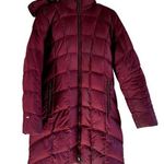 Eddie Bauer Classic Down Parka 1.0 Puffer Down Jacket EB650 Mid Length Hood Red Photo 0