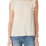 Ba&sh Fani Ruffle-trimmed Crepe Top in Cream Photo 8