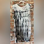 Socialite  Black and White Tie-Dye Dress Photo 1