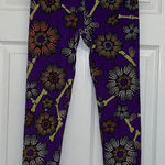 LuLaRoe ✨ Purple Halloween Skeleton & Bones Leggings Photo 0