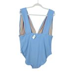 J.Crew V-Neck One-Piece Swimsuit BF163 Baby Blue • Plus Size 22 NWT Photo 6