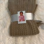 NY &CO Cozy Tan Knit Scarf and Glove Set Photo 3