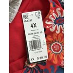 Farm Rio Adidas x Red Blue Floral One-Piece Swimsuit Plus Size 4X NWT Athletic Photo 3
