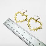 β
Gothic Rose Barbed Wire Heart Hook Earrings Photo 13