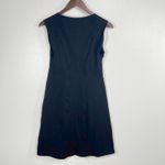 Athleta  Black Square Neck Sleeveless Sheath Dress Organic Cotton Spandex Small Photo 2