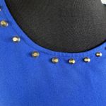 Blu Pepper Dress Womens M Sleeveless Pyramids Studs Royal Blue Open Back Y2K Photo 1